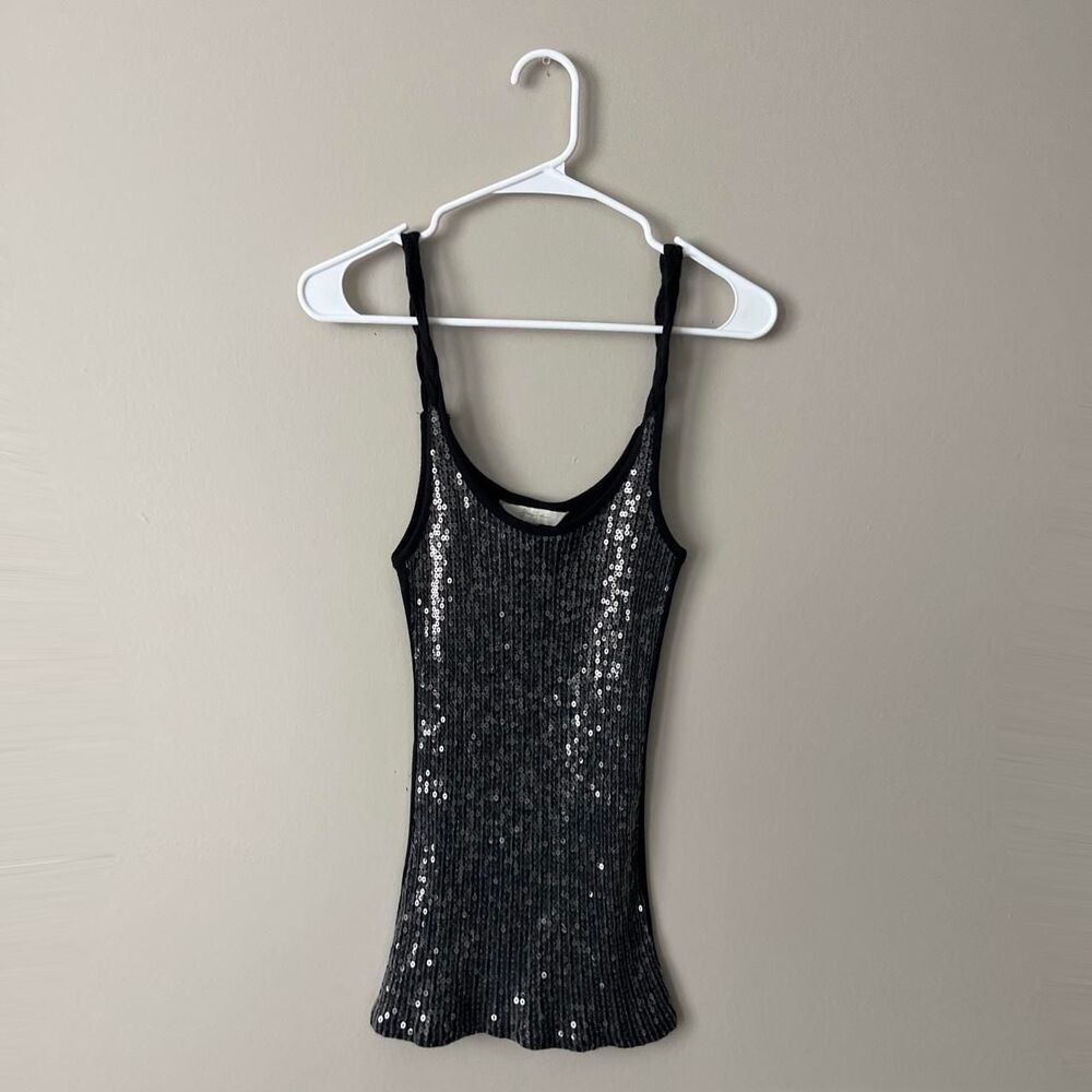 Sean-john Women's Black and Silver Vest